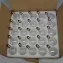 G40 Replacement Light Bulbs, 120V 5W Clear Globe Bulb, E12 C7 Candelabra Base, 1.5 Inch Glass Incandescent Bulbs for Indoor Outdoor Patio String Lights, Warm White -25 Pack