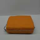 Toddler Booster Seat for Dining Table, 2 Elastic Seat Belts, Anti Scratch PU Skin-Friendly, Waterproof, Anti-Wrinkle, Detachable Non-Slip Bottom - Orange