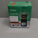 Tastyle Single Serve One Cup Coffee Maker, for K Cups and Grounds, Mini Coffee Maker with Portable Handle, 6 to 12 Oz Brew Size, for Travel, Camping, Office, RV and Dorm, 120V, Black and Gold