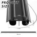 Lineshading 4 Pack Bottom Door Seal Exterior Plastic PVC 1 3/4" x 36" for Vinyl Concealed Kerf/Channel Fit Under Door Seal Strip for Weather Stripping Draft Stopper(Black)