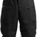 GSOU SNOW Men Snow Bibs Women Baggy Ski Pants Snowboard Overall Insulated Waterproof Windproof Warm Winter (Small, Black)