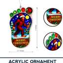 3 x Funny Christmas Ornaments 2026 - Bigfoot Gifts - Big Foot Sasquatch Gift - Sasquatch Gifts - Bigfoot Ornament - Christmas Ornaments 2026 - White Elephant Gift - Xmas Tree Funny Decoration