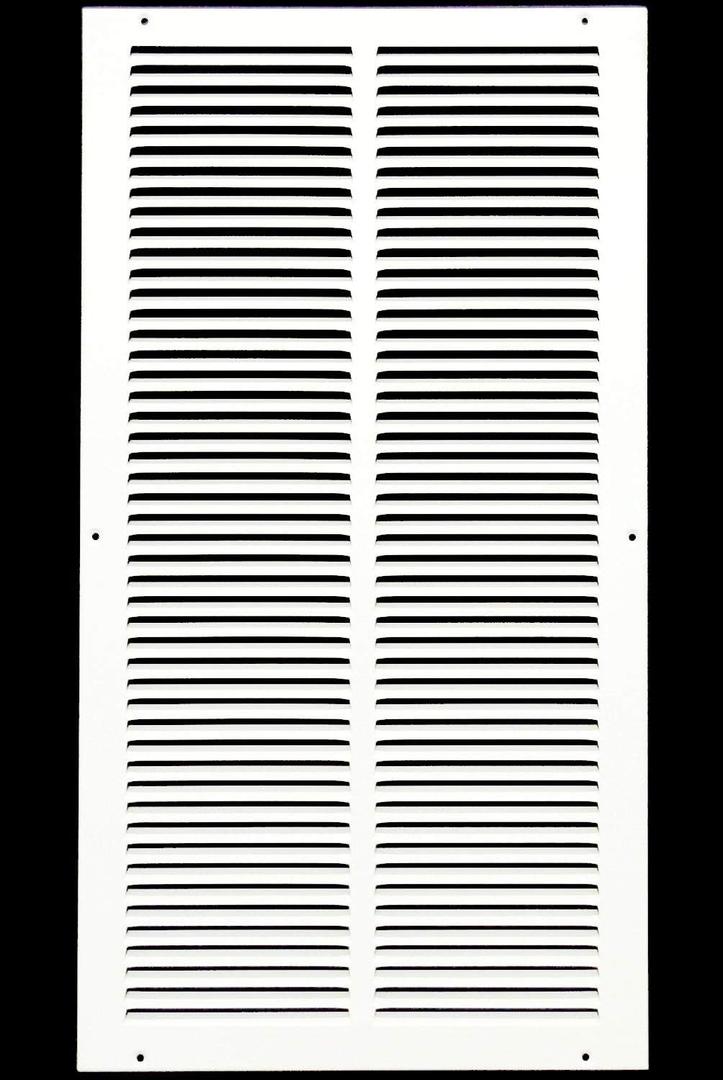 HVAC Premium 12"w X 18"h Steel Return Air Grilles - Sidewall and Ceiling - HVAC Duct Cover - White [Outer Dimensions: 13.75"w X 19.75"h]