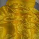 Funna Princess Costume Layered Dress Off Shoulder for Girls Dress Up with Accessories Yellow, 5T (120)