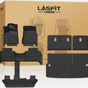 Floor Mats for Nissan Armada/Infiniti QX80 2025 2026(Only Fit 7 Seats)：All Weather Protector TPE Rubber Car Carpet, Anti-Slip Waterproof Tech Rugs for Car Interior 2025 2026 Accessories