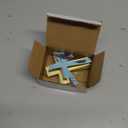 16pcs of Acrylic Cross Cake Topper, Cross Cake Charm for Baptism, Christening, Holy Communion Cake (4'', Gold Mirror)