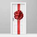 Zonon Big Car Bow Giant Car Bow with 20 ft Ribbon for Large Gift Wrapping New Houses Huge Present Birthday Christmas Decor(25 Inch,Glossy Red)