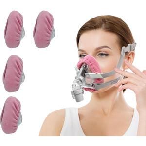 6 Pack CPAP Mask Liners Compatible with Large Size CPAP Full Face Mask,Comfort Reusable Cushion Covers,Absorbs Facial Oils and Moisture Improve The Comfort of Wearing (Pink)