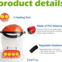 2 x Hummingbird Feeder Hat Mask | Helmet-Style Hands-Free Design | 4 Spill-Proof Ports & Food Tray & Adjustable Headband | Lightweight PVC for Outdoor & Parent-Child Birdwatching | Red | 2 in 1