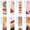 8 Pieces Christian Bible Verse Diamond Art Bookmarks 5d Christian Beaded Bookmark Acrylic Tassel Bookmark for DIY Making Beginners Kids Adults Arts Craft Supplies (Boho)