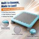 25" Square Mini Trampoline Board for Kids, Indoor Sensory Rebounder & Safe Jumping Pad with Non-Slip Base, Develops Balance Coordination & Motor Skills, Durable for Ages 3-12, Holds 165 lbs
