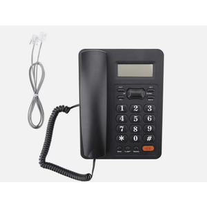 lINE Desk Telephone with Caller ID Display, for Home and Office, Black