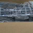 Low Profile Metal Stacking Dish Drying Rack - Space-Saving Kitchen Drainer Rack (Charcoal Gray)