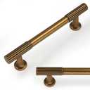 10 Pack Antique Brass Cabinet Pulls 3.75 Inch(96mm) Kitchen Cabinet Handles Vintage Retro Cabinet Hardware for Drawer Pulls