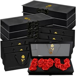 QAUYETM 6 Set I Love You Empty Box, Valentines Fillable I Heart U Letter-Shaped Thicker Flowers Gift Boxes for Valentine's Mothers Day Anniversary Birthday (Pink)