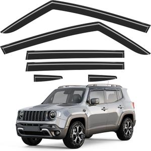 Tape-on Window Visors Rain Guards for 2015-2024 Jeep Renegade