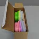 Sakolla 4 Pcs Silicone Popsicle Molds with Lid & 50 Pcs Wooden Popsicle Sticks, Stackable Classic Oval Ice Cream Molds for Homemade Ice Pop, Cakesicles, Freezer Yogurt and Fruit Juice (Multicolor) (Yellow Pink Green Purple)