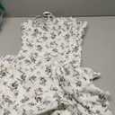 Floerns Women's Summer Split Thigh Spaghetti Strap Cami Midi Floral Dress Vacation Outfits for Women (A White Multi) S