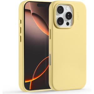 MOFT Snap Case MOVAS for iPhone 16 Pro Case, Compatible with Magnetic, Magnetic Premium Vegan Leather Phone Case with Smooth Feeling, Enduring Color Minimalist 6.3 inch Protective Case, Panna Cotta