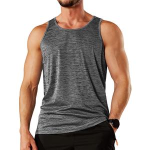 TACVASEN Men's Tank Tops Quick Dry Sleeveless Workout Muscle Shirt Athletic Bodybuilding Gym Performance Tee Shirts (X-Large, Dark Grey)