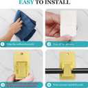 Adhesive No Drill Curtain Rod Brackets - Heavy Duty 30LB Holders for Bathroom Bedroom Kitchen, Universal Damage-Free Window Rod Hooks with Nail-Free Installation (8PC Gold)