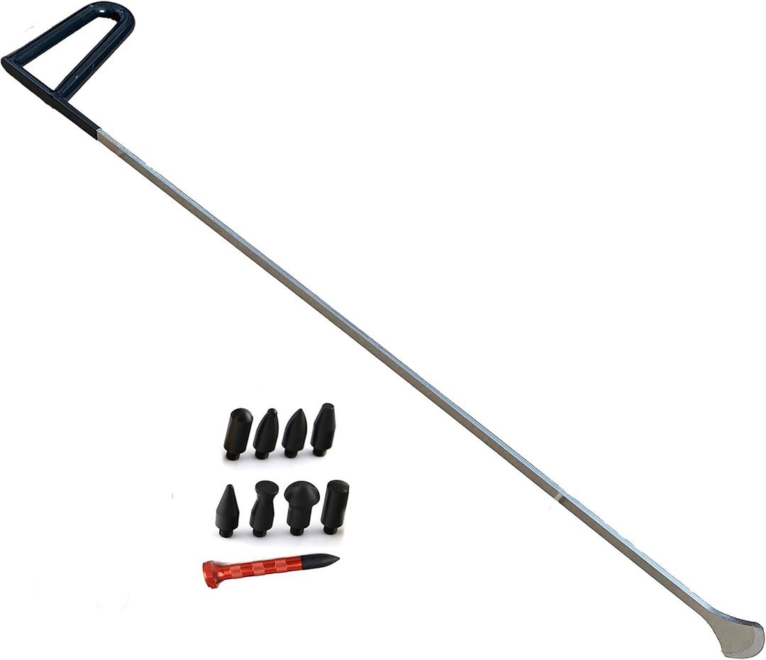 Dent Removal Tool Whale Tail Set(11 Pieces),17 Inch Whale Tail with Knock Down,Professional Auto Body Dent Removal Kit for Door Dings and Car Dents