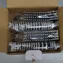 BUCLA 200 Pieces Silver Plastic Silverware - Heavy Duty Disposable Cutlery set - 100 Silver Plastic Forks, 100 Disposable Spoons for Catering, Parties, Dinners, Weddings and Christmas