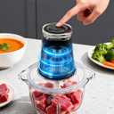 iRIITCH Food Processors, Electric Food Chopper with Meat Grinder & Vegetable Chopper - 2 Bowls (10 Cup+5 Cup) with Powerful 500W Copper Motor - Includes 2 Sets of Bi-Level Blades for Fruits/Meat/Nuts