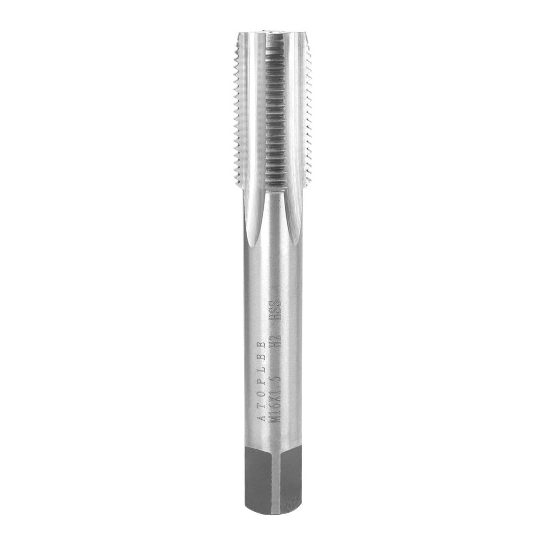 ATOPLEE Metric Thread Tap,M16 HSS 6542 Right Hand Thread Tap (M16x1.5) (Silver)