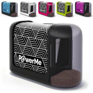 Battery-Operated Electric Pencil Sharpener for Kids, School, Home, Office - for No. 2 Pencils and Colored Pencils (Black)