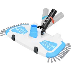 Enhanced Pool Vacuum Head with Direction-Control Swivel Handle, Stable-Maintain Spring, Vinyl Pool Vac with Wheels, Side Brush and Bottom Brush for Inground & Above Ground Pools (Rectangle)