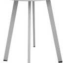 Meluvici Outdoor Side Table - Weather Resistant Patio Table, Round Metal Steel, Waterproof End Table for Garden, Balcony, Yard, White, 15.76"x19.7"