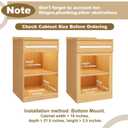 Soft Close Wood Pull Out Cabinet Drawer, 17", Fits 18"+ Opening | Pre-assembled | Clear-coated wood | Full-extension slides | Measure first | Kitchen, pantry, bath