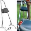 Wsays 21" Tall Sissy Bar Passenger Backrest Classic Styled Chrome Compatible with Harley Sportster XL 883 1200 1996-2003