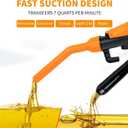 Portable Power Battery Pump, Battery Operated Electric Siphon Pump Water Transfer Pump, Easy to Use Manual Portable Fuel Pump and on-Spill Design Transfer Pump for Fuel, Diesel, Water