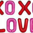3 x 16 Inch XOXO LOVE Letters Pink Red Foil Balloons (XOXOLOVE) (XOXOLOVE)