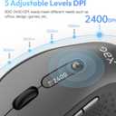 XBG B15pro Wireless Bluetooth Mouse, Bluetooth 5.0/4.0 & 2.4G Tri-Mode, Type-C Rechargeable with LED Screen Display, Ergonomic Silent Click for Laptop/PC/Tablet, Multi-Device & Office Use