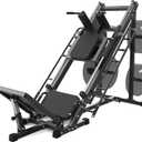 Leg Press Hack Squat Machine, Adjustable Leg Press Machine for Home Gym with Linear Bearing, Specialty Hack Squat Machine for Full Lower Body Workout with Weight Storage Posts