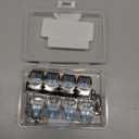 2 PCS Keyboard Fidget Toy, Keyboard Fidget Keychain 4-in-1 Keyboard Decompression Button Finger Clicker Toys, Button Stress Relief Fidget Gifts to Relief Stress (Clear Black)