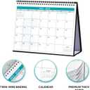 2026 Desk Calendar - Desk Calendar from January 2026 - December 2026, 10" x 8.3" Calendar Desk, 12 Months Standing Flip 2026 Desktop Calendars