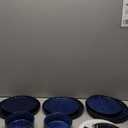 vancasso Starry Plates and Bowls Sets,12 Pieces Blue Dinnerware Sets for Kitchen,Modern Stoneware Dishes Set for 4,Dishwasher and Microwave Safe