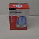 Crane USA Ultrasonic Cool Mist Humidifier, 1.0 Gallon, 24 Hour Run Time, Whisper Quiet, 500 Sq. ft. Coverage, Blue/White