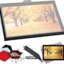 1500 Piece Metal Puzzle Board, Rotates While Tilted, 4 Snap-Fold Felt Trays, Controlled Spin, Shared Sorting, Puzzle Easel with Cover, 35” X 25” Portable Table for Adults with Non-Slip Surface