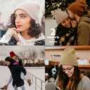 Beanie Hats for Women Men Knit Winter Beanies Warm Winter Hats Acrylic Knit Cuffed Beanie Cap Unisex Purple (Purple)