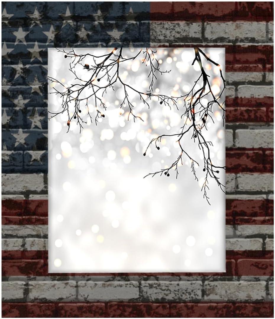 AUUXVA Picture Frames 8 x 10, Vintage American USA Flag Display Photos 7.5 x 9.5 without Mat, Wall and Tabletop Frames Collage for Home Gallery Decor