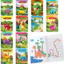 BenLouis 24 Pcs Dinosaur Mini Coloring Books Kids Dino Party Favors Small Activity Books Bulk for Kids Dinosaur Jurassic Birthday Goodie Bags Stuffers Return Gifts Classroom Travel