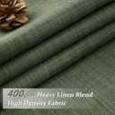 Blackout Dark Green Viral Curtains 90 Inches Long for Bedroom 2 Panels Set, Memory Trained Pinch Pleated Double Layer Thick Linen Thermal Noise Reducing Country Privacy Drapes 40" W x 90" L Loden