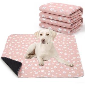 Washable Pee Pad for Dogs of 2Pack Reusable Puppy Non-Slip Pet Training Pads Pink, 31*36"