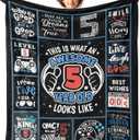 5 Year Old Boy Birthday Gift Throw Blanket 50" x 40", Best Gifts for 5 Year Old Boys, 5th Boy Birthday Gift Ideas, Birthday Gift for 5Yr Old