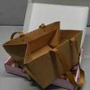 6 Pack Kraft Gift Basket with Handles, 9.8'' x 6.5'' x 4.3'' Empty Paper Basket for Party Gifts, Anniversary, Wedding, Easter, Crafts, Brown